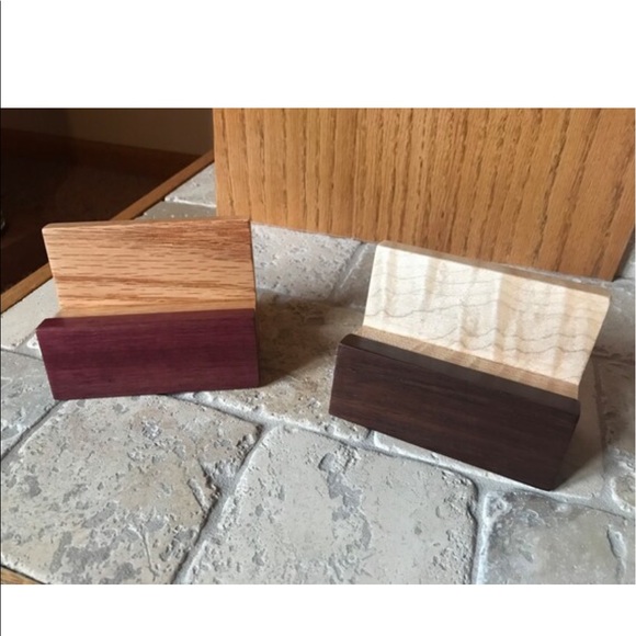 Hand crafted wooden biz card holder - Picture 3 of 10